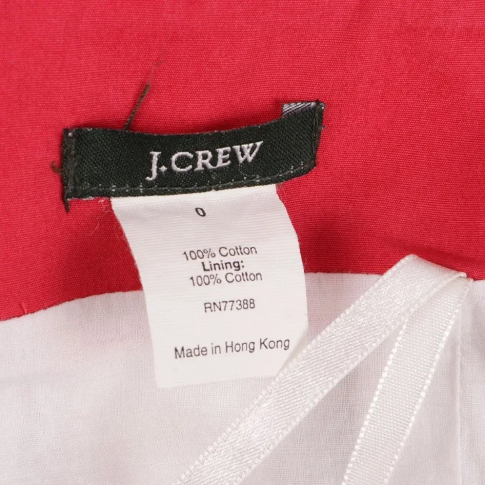 J.Crew Strapless A-Line Dress Cotton Tropical Pineapple Floral Y2K White Black - Picture 4 of 8